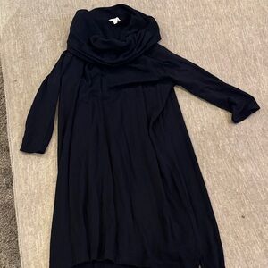 LOFT Black Midi Dress